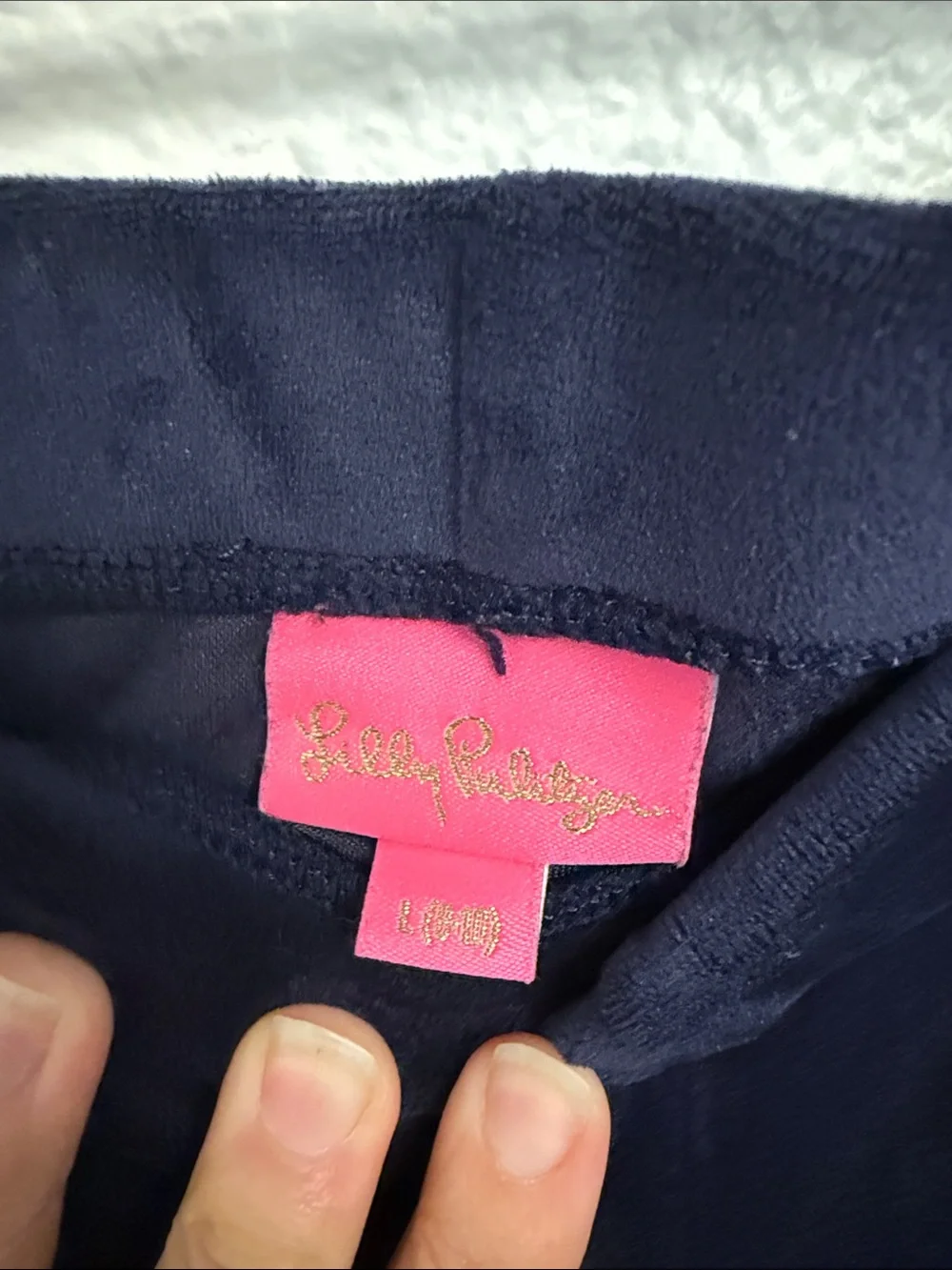 Lilly Pulitzer Blue Velvet Kids Leggings